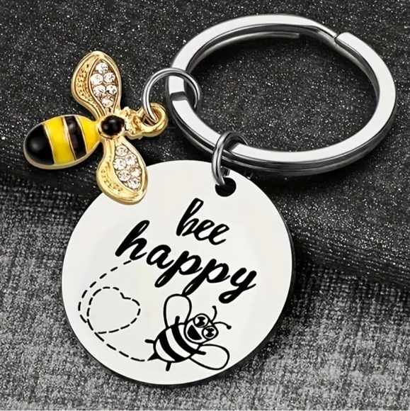 Accessories - Happy Bee Vibes Keychain – Spread Positivity Everywhere